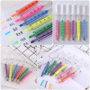 60Pcs 6 Colors Syringe Highlighters Fluorescent Injector Needle Watercolor Pen