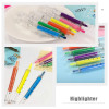 60Pcs 6 Colors Syringe Highlighters Fluorescent Injector Needle Watercolor Pen