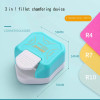 3-in-1 Mini Corner Rounder Punch R4/R7/R10/R5mm Round Corner Trimmer Cutter for Card Photo Paper Laminating Pouches Stationery