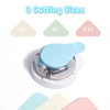 1PCS 3 In 1 R4 R7 R10 Plastic Punching Machine DIY Card Paper Hole Punch Circle Pattern Photo Cutter Tool Scrapbooking Puncher