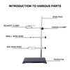 Iron Stand Laboratory Supporting Tool Retort Chem Equipment Kit Metal Rack Ring Chemistry Laboratory Iron Stand Test Tube Clamp