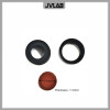 Black Open-topped Polypropylene Cap Red PTFE/White Silicone Septa 13 mm For Agilent / Waters Chromatography Vial 4 ml 100 / PK