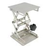 Lab Lifter Manual Elevating Work Platform 100*100mm Lab Scissor Platform Lift