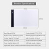 CHIPAL Ultrathin A4 Digital Graphics Tablet for Drawing Pad LED Light Box Electronic USB Art Graphic Table Writing Copy Board