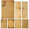 8 Sheets/set Retro Kraft Paper Letter Paper Pad A5 21*14.5cm Romantic Love Letter Paper Sheets Writing Vintage Paper Stationery