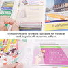 150pcs Transparent Sticky Notes Self-Stick Note Pad Clear Notes Self Adhesive Removable for Studying Writing in Text Book Office