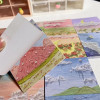 40PCS/Lot Beautiful Oil Painting 3D Scenery Sticker Home Decoration Tablet Memo Posted Paper Notepad Self-adhesive Notes