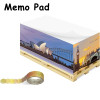 Container Note Cube Memo Note Paper Cube with 550 Blank Sheets, Non-Stick Memo Cube with Sticky Notes Great for Writing Notes