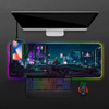 Glow Night City Street RGB Wireless Charging Mouse Pad Computer Gaming Laptop Desk Pad Mice Writing Desk Desk Accessories Rug