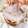 20Packs Wholesale Pattern Materials Paper Pink Flowers Lace Background Artistic Package Decorative Writing Notebooks 20*15CM