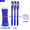 Haile 10-30pcs Cute Erasable Gel Pen Ballpoint Pens Rod 0.5mm Refills Blue/Black Ink Washable Handle School Writing Supplies