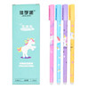 4Pcs/set Unicorn Erasable Gel Pen 0.5mm Kawaii Blue Black Ink Writing Pens Washable Handle for School Office Stationery Supplies