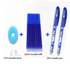 Erasable Pen Set Blue Black Color Ink Writing Gel Pens Washable handle Rod for School Office Stationery Supplies Exam Spare