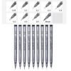 9Pcs/set Pigment Liner Micron Ink Marker Pen For Drawing Sketch Manga Micron Liner Calligraphy Brush Hook Line Pens Art Supplies