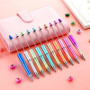 200Pcs Plastic Beadable Pen Bead Ballpoint Pen Bead Pen Black Ink Rollerball Pen for Teens Students School Office Supplies