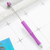 90Pcs Metal Beadable Pen Creative DIY Beads Ballpoint Pen with Shaft Black Ink Stationery School Office Supplies Kids Gift