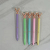 100Pcs Candy Color Diamond Pens Ballpoint Pens Diamond Pen Office Supplies Crystal Metal Black Ink Ball Pen