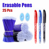 25 Pcs/set Erasable Pens Gel Pen Sketch Writing Stationery for Notebook School Supplies Pen Kids Pens Erasable Refill Eraser