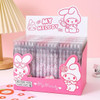 New Sanrio Cute Gel Pen 12pcs Kuromi Melody Cinnamoroll Pochacco Student Stationery Write Pens 0.5 Black School Kid Exam Tool