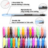 Haile 12/24Pcs Metallic Glitter Colors Gel Pens For School Office Adult Coloring Book Journals Drawing Art Markers Promotion Pen