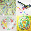 Haile 12/24Pcs Metallic Glitter Colors Gel Pens For School Office Adult Coloring Book Journals Drawing Art Markers Promotion Pen