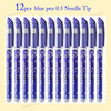 12PCS Erasable Gel Pen Blue Black Red Ink 0.5 0.38mm Washable Handle Ballpoint Pen Needle Tip Rod Student For Writing Sketch