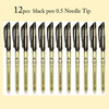 12PCS Erasable Gel Pen Blue Black Red Ink 0.5 0.38mm Washable Handle Ballpoint Pen Needle Tip Rod Student For Writing Sketch