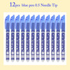12PCS Erasable Gel Pen Blue Black Red Ink 0.5 0.38mm Washable Handle Ballpoint Pen Needle Tip Rod Student For Writing Sketch