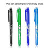 12 Color 0.7mm Blue Black Ink Gel Pen Erasable Refill Rod set Erasable Pen Washable Handle School Writing Stationery Gel Ink Pen