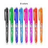 12 Color 0.7mm Blue Black Ink Gel Pen Erasable Refill Rod set Erasable Pen Washable Handle School Writing Stationery Gel Ink Pen