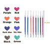 12 Color 0.7mm Blue Black Ink Gel Pen Erasable Refill Rod set Erasable Pen Washable Handle School Writing Stationery Gel Ink Pen