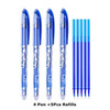 Erasable Gel Pen Refills Rod Set 0.5mm Washable Handle Magic Erasable Pen for School Pen Writing Tools Kawaii Stationery