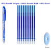 0.5mm Erasable Pen Set Blue Black Ink Gel Pen Erasable Refill Rod Washable Handle School&Office Writing Stationery Gel Ink Pen