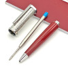 Luxury Ballpoint Pen Octagon Blue Green Decorative Pattern With Serial Number Writing Smooth Stationery