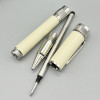 Limited Edition Luxury MB Fountain Rollerball Pen Cow Milk Yellow Gandhi Metal Writing Smooth With Serial Number