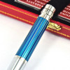 Blue Texture Quality Metal Rollerball Ballpoint Pen With Serial Number Writing Smooth Luxury Stationery