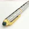 Luxury Ballpoint Pen Stainless Steel Ragging Writing Smooth Office Stationery With Gem