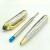 Luxury Ballpoint Pen Stainless Steel Ragging Writing Smooth Office Stationery With Gem