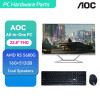 AOC All-in-One Desktop, All in One Bundle PC 23.8" FHD AMD 5600G 16G 512G Desktop Gaming Adjustment AIO 6 Core For Win 11 System