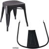 Basics 33DC01S4-BK Chair, 4 Pack, 20.1"D X 17.1"W X 33.5"H, Matte Black