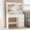 Makeup Vanity with Lights, 37inch Vanity Desk with Power Strip, 4 Drawers Makeup Table with Lighted Mirror, 3 Lighting Colors