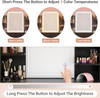 Vanity Desk with LED Lighted Mirror, Vanity table with Cushioned Stool, Modern Dressing Table with 2 Storage Drawers for Bedroom