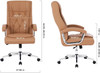 Leather Executive Office Chair with Arms and Wheels, High Back Ergonomic Computer Desk Chair Height Swivel Office chair