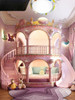 European style castle villa, solid wood carving, luxurious girl princess bed, dreamy customization, French elevated children's