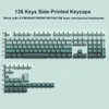 136 Key Polar Day PBT Double Shot Side Print Shine Through Backlit keycaps For MX Mechanical Keyboard 108 96 87 NJ80 84 68 64 61