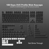 189 Key PBT Double-shot Black Grey XVX Profile Keycaps Key Cap for MX Switches Womier GK61 Anne Pro 2 Mechanical Gaming Keyboard