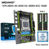 MACHINIST X79 Motherboard Kit LGA 2011 Xeon E5 2650 V2 CPU Processor 16G=8G*2 DDR3 ECC RAM combo Support Four Channels X79 282H