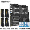 MACHINIST X99 dual cpu Motherboard combo LGA 2011-3 Xeon E5 2699 V3 CPU*2pcs + DDR4 128GB RAM Memory Set Kit USB3.0 NVME M.2