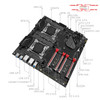 MACHINIST X99 D8 MAX Motherboard Set LGA 2011-3 Kit Xeon E5 2699 V4 Processor CPU*2 256GB=8pcs*32GB ECC DDR4 Memory RAM NVME M.2