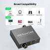 L43D USB Sound Card External Sound Card with Volume Control USB to 3.5mm Adapter Stereo for PC Laptop Desktop Headset